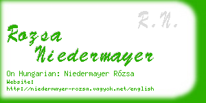 rozsa niedermayer business card
